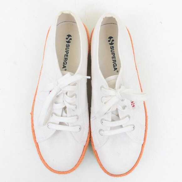 SUPERGA Rainbow Cotton Espadrille Platform Sneakers Size 7.5 - Picture 6 of 8